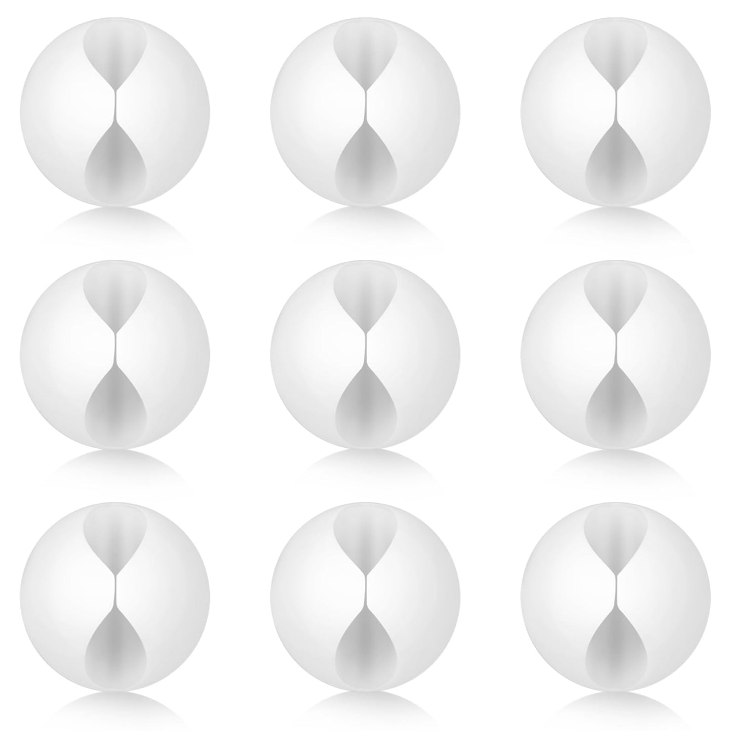 cobee 9 Pcs Adhesive Cable Clips, Charger Cord Holder for Nightstand, Cable Management Wire Cord Organizer for Desk, Nightstand, Phone Charger, Computer, Home, Office, Car(White)