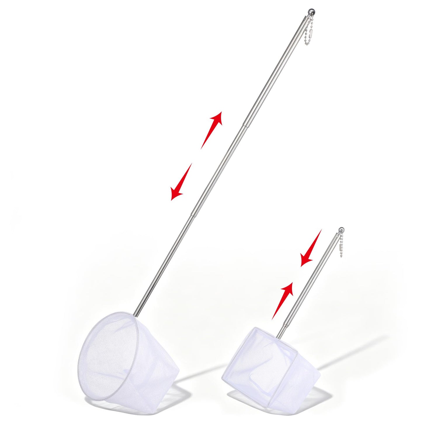 GEEHUA 2Pack Aquarium Fish Net, 3 & 4 Inch Fish Net with Extendable Handle
