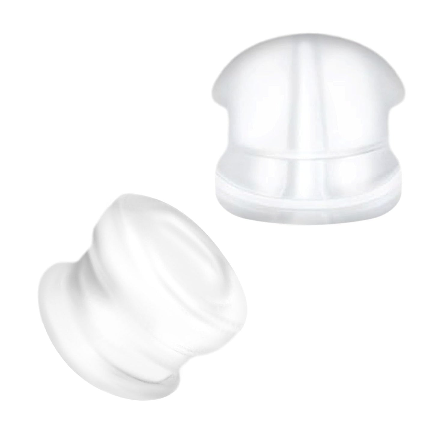 Giantree 200 Pcs Silicone Earring Backs Stoppers, Soft Clear Rubber Earring Backings Ear Safety Back Pads Clutch Stopper Replacement for Fish Hook Earring Studs Hoops(Burger ear plugs)