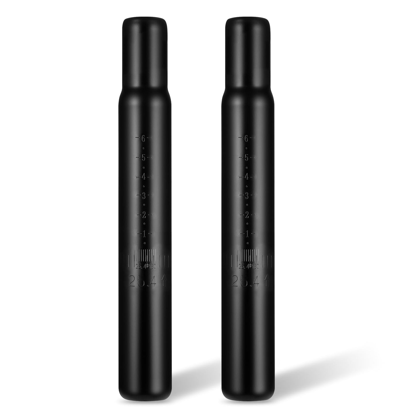 Giantree 2 Pcs Bicycle Seat Post, 25.4mm x 180mm Length Alloy Bicycle Seat Post Bicycle Seat Tube Black Bike Seatpost for Mountain Bike Road Bike Fixed Gear