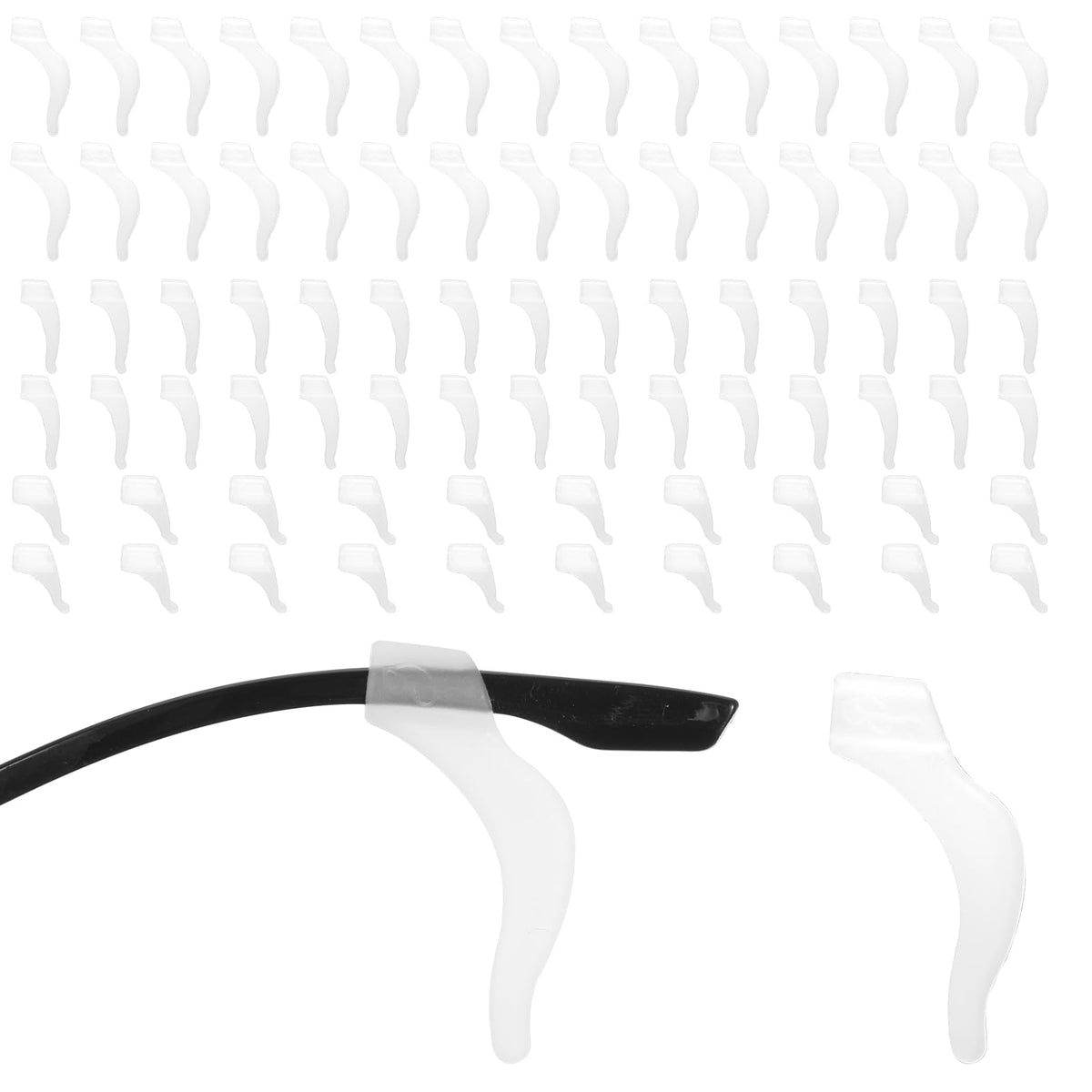 JJUNW 40 Pairs of Non-Slip Glasses Holder Ear for Glasses Arms 3 Sizes Silicone Glasses Non-Slip Universal Ear Hook for Glasses Sunglasses Reading Glasses (S+M+L)