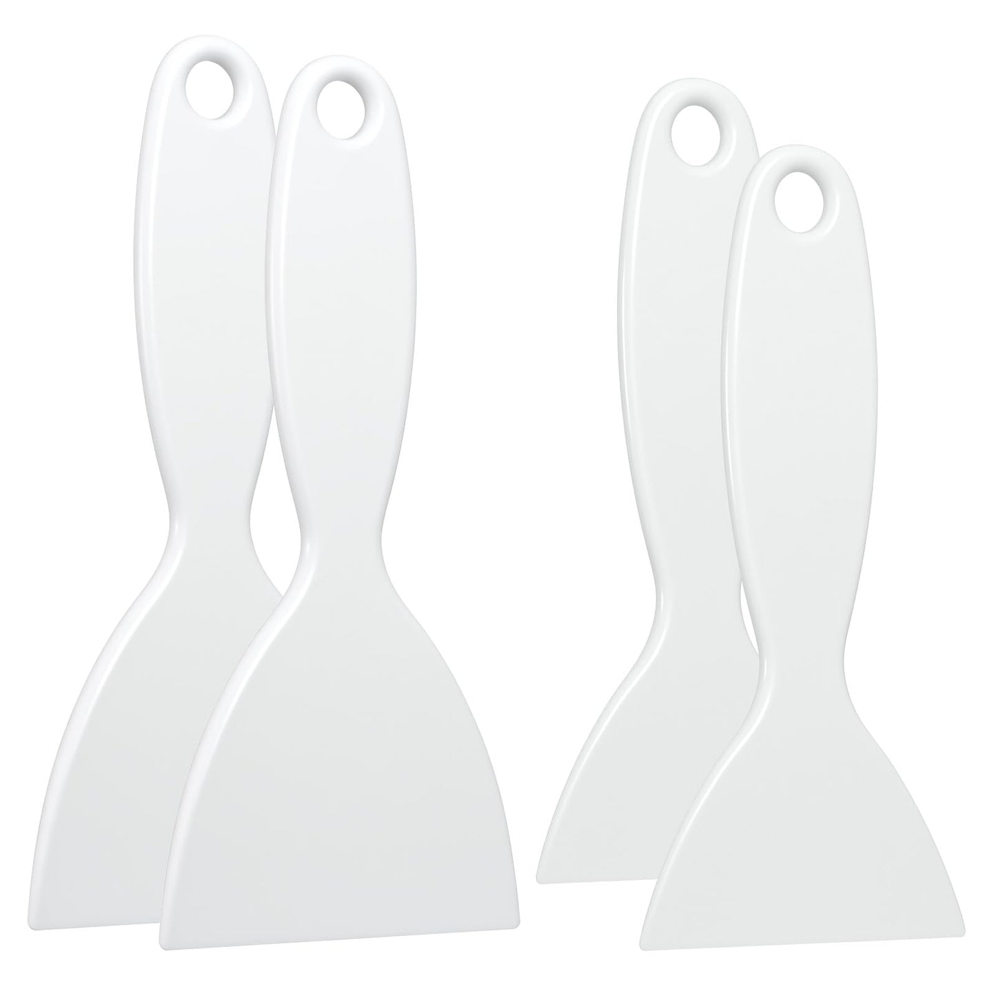WJIAAA Fridge Ice Scraper Freezer, Pack of 4 Plastic Ice Scrapers for Removing Ice and Snow Fridge De-clogging Scrapers Effective Fridge De-blocking Cleaning Scraper
