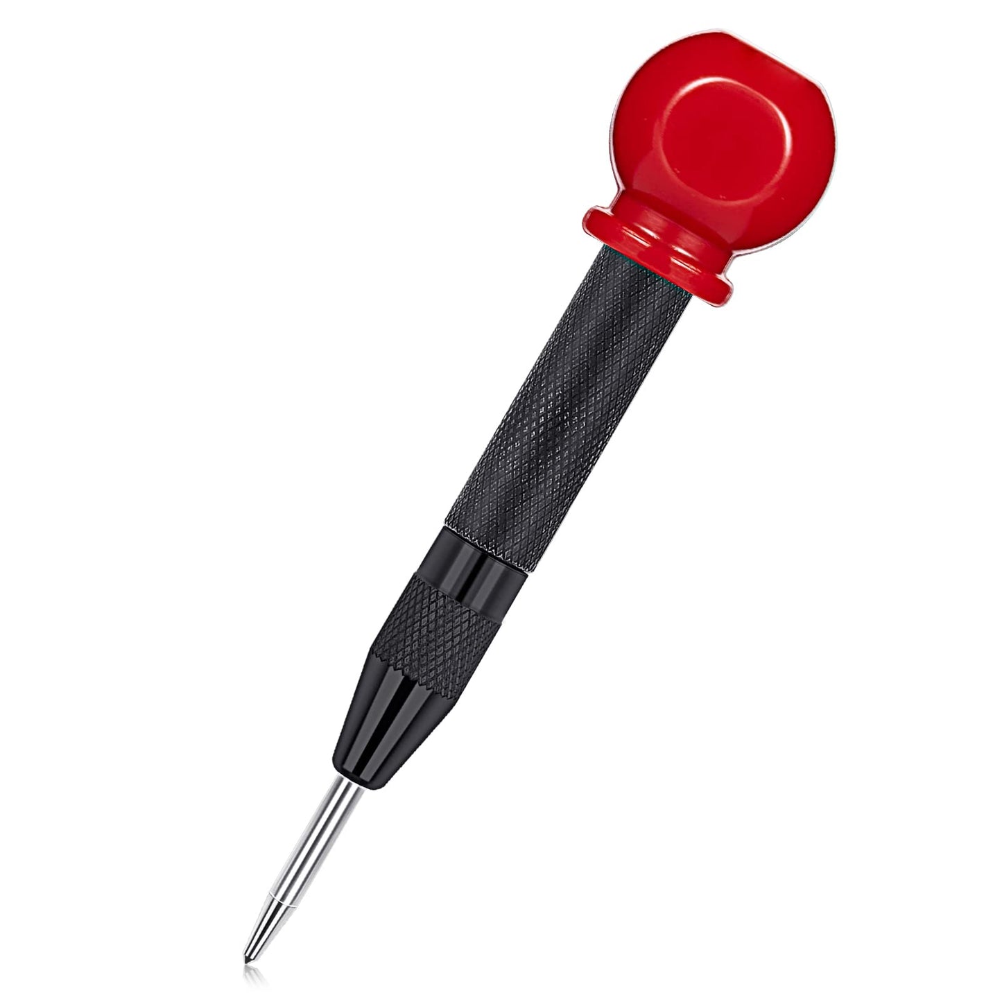Cobee Spring Loaded Center Punch, Automatic Center Punch Anti-Slip Punch Tool Heavy Duty Center Hole Punch for Metal Wood Plastic