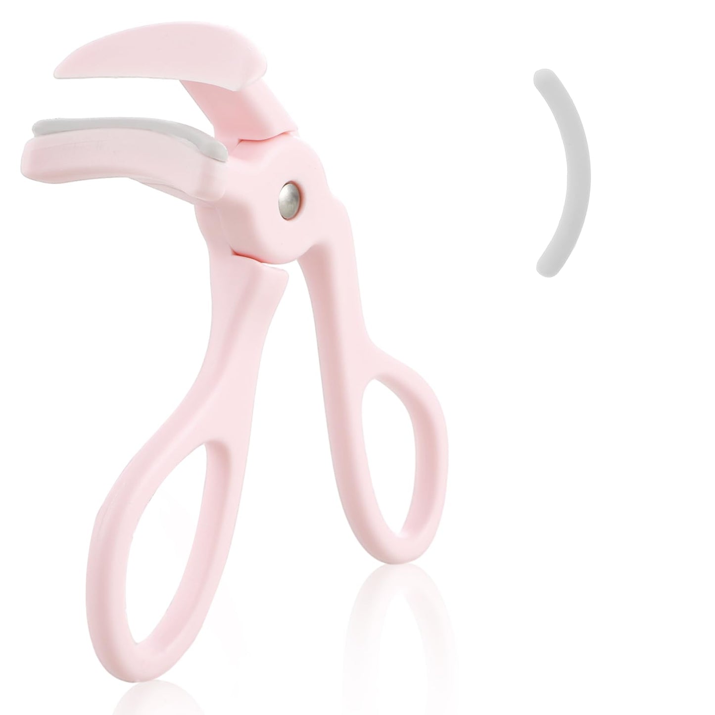 TIESOME Eyelash Curlers, Wide-Angle Eye Lash Curler, Pink Eyelash Curler with 1 Silicone Refill Pad Small Eye Lash Curler Quick Natural Curling for Long Lasting(Pink)