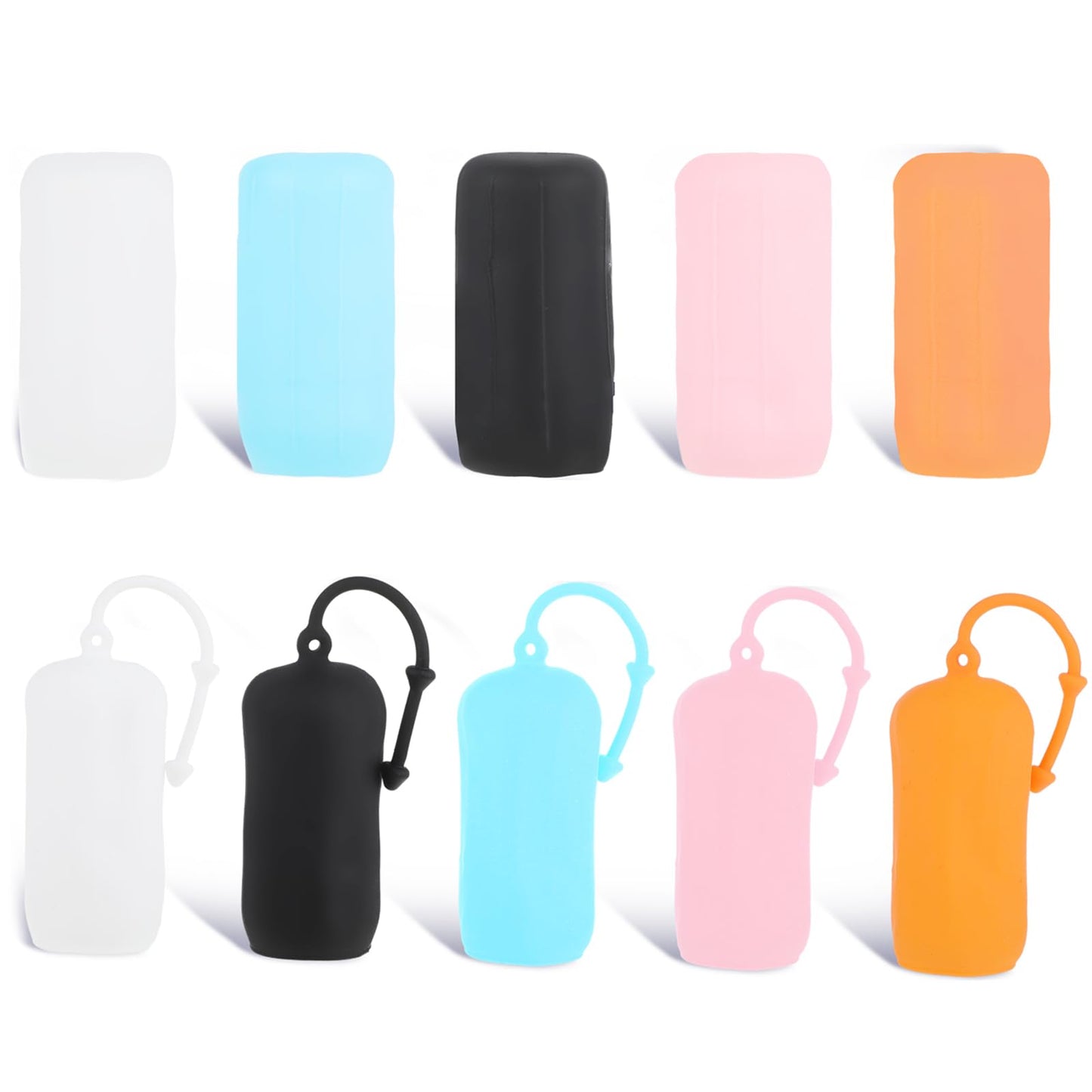 10 PCS Elastic Sleeve for Leak Proofing Travel Container in Luggage, Reusable Accessory Silicone Leak Proof Sleeves for Standard and Travel Sized Toiletries