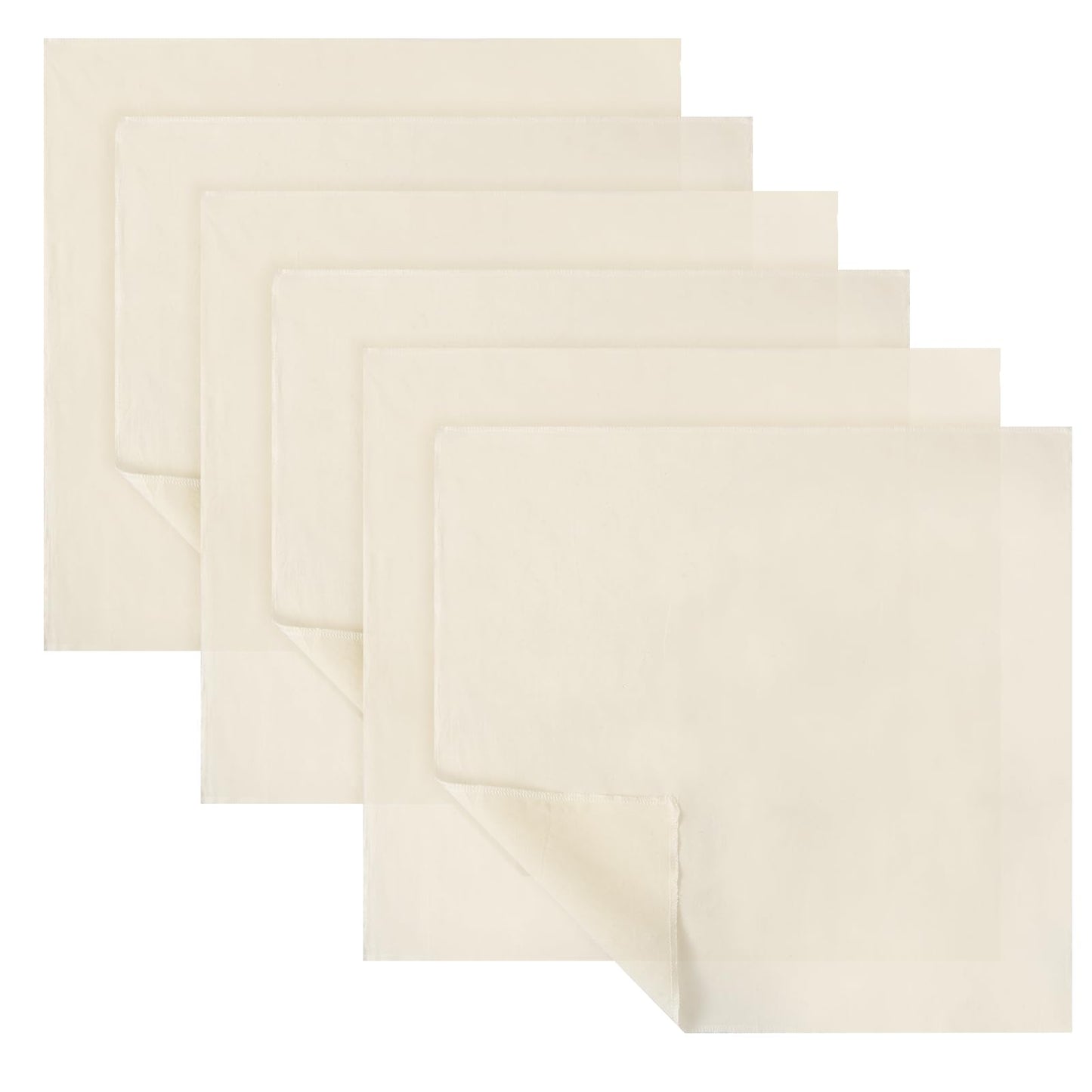 Amabro 6 Pcs Muslin Straining Cloths, Cotton Filter Cloth Reusable Cheese Cloth Washable Unbleached Square Cheesecloth Food Strainer Cloth for Cooking Baking Juice Pudding Coffee Tofu 50x50cm