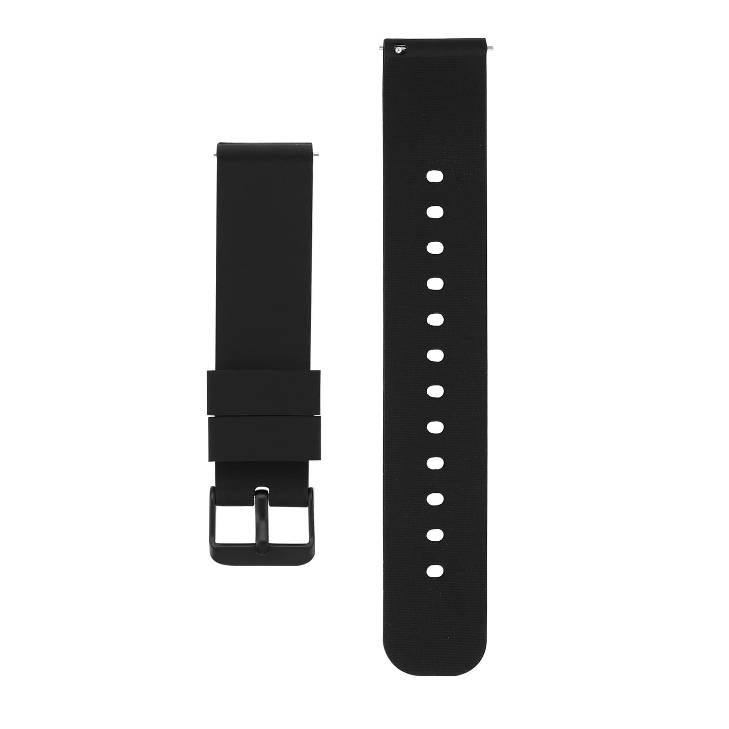 cobee Silicone Watch Bands, Quick Release Waterproof Soft Rubber Replacement Straps with Black Plated Stainless Steel Buckle Smart Watch Straps Sport Watchbands Wrist Straps for Men Women(18mm-Black)
