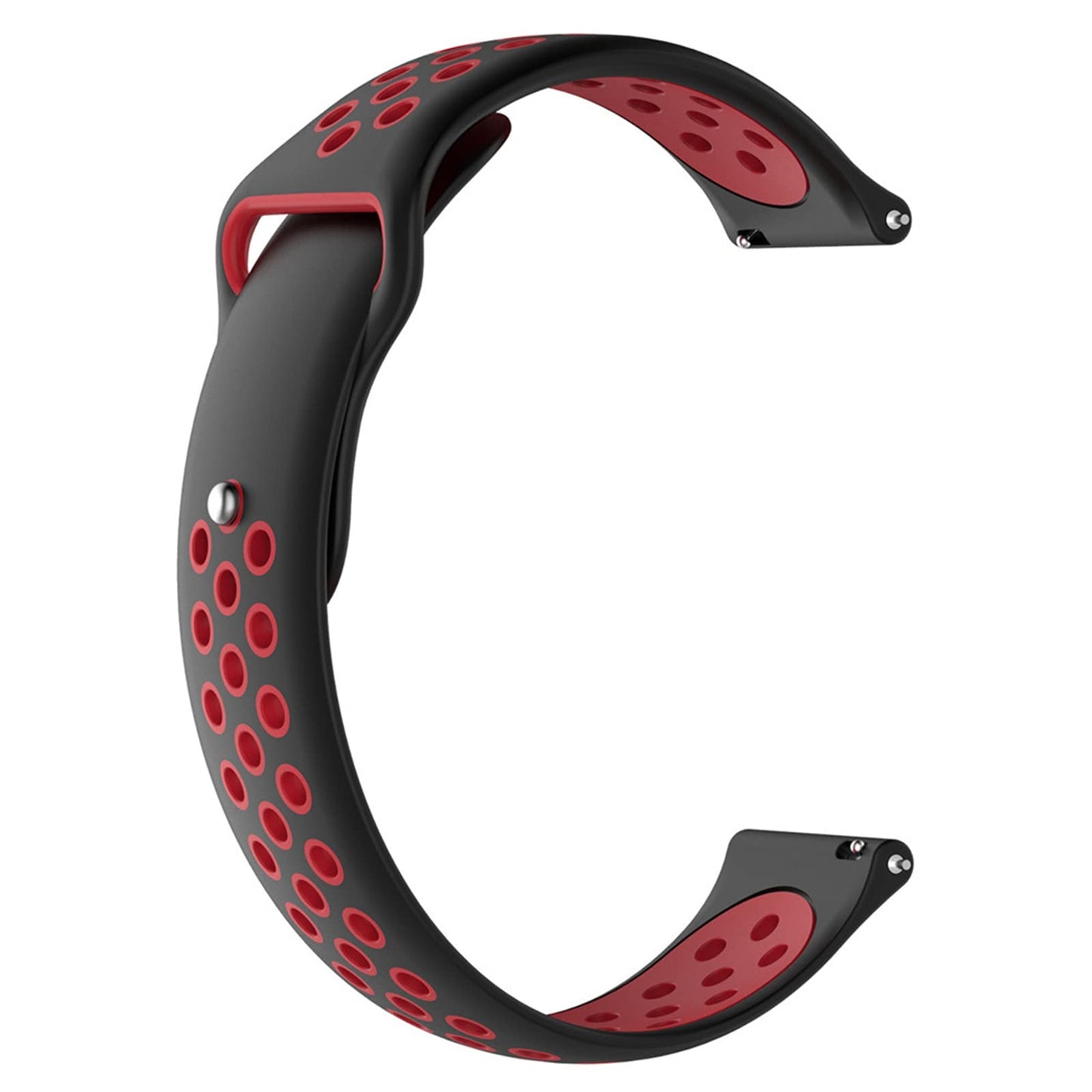 cobee Silicone Watch Straps Silicone Quick Release Watch Bands Waterproof Watch Strap for Men Women Smartwatches Sports Straps Replacement 20mm (Black+Red)