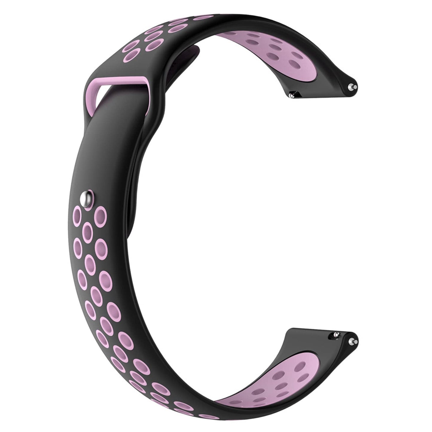 cobee Silicone Watch Straps Silicone Quick Release Watch Bands Waterproof Watch Strap for Men Women Smartwatches Sports Straps Replacement 20mm (Black+Pink)