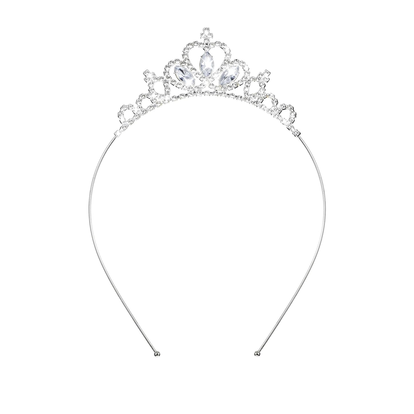 XLIUAX Tiara Crown for Women, Tiara Headband with Rhinestones, Silver Crystal Tiaras, Princess Pageant Hair Accessories for Wedding Birthday Prom Pageant Quinceanera Halloween Party Christmas Gifts
