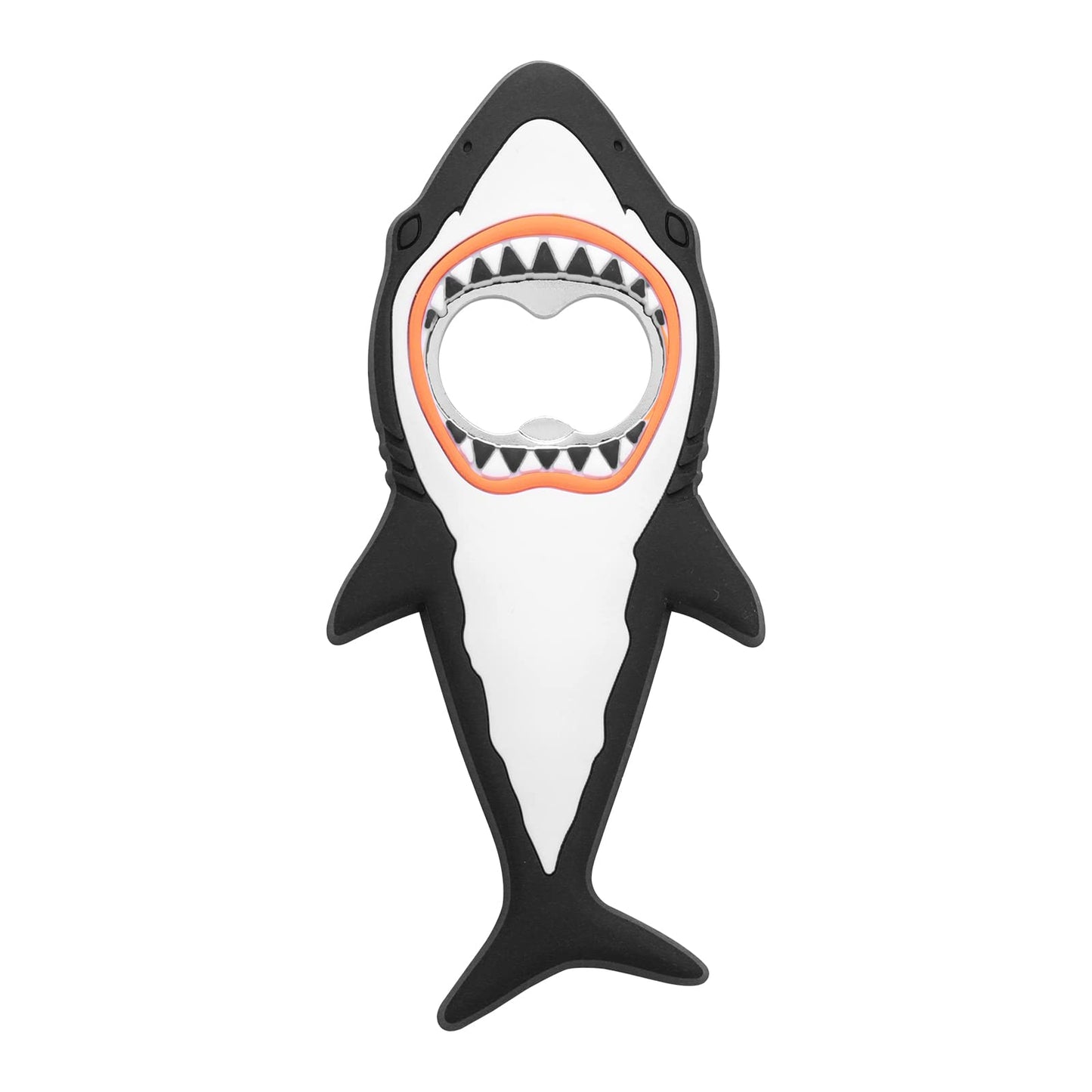 Cobee Shark Bottle Openers, Creative Shark Fridge Magnet Cartoon Ocean Animal Beer Bottle Opener Portable Shark Corkscrew Refrigerator Magnet Cute Kitchen Tool for Bar Travel, 5.1" x 2.2"(Black)
