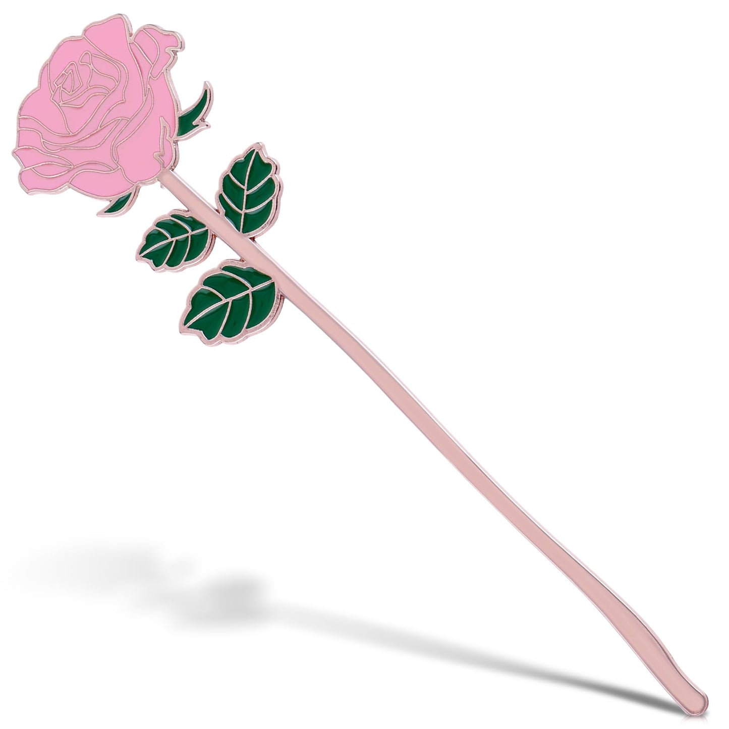 simarro Metal Pink Rose Bookmark, Flower Book Page Holder for Reading Lovers, Cute Bookmarks Gift for Teacher Appreciation Gifts Valentine Mother's Day Thanksgiving Gift for Women Girls(Pink)