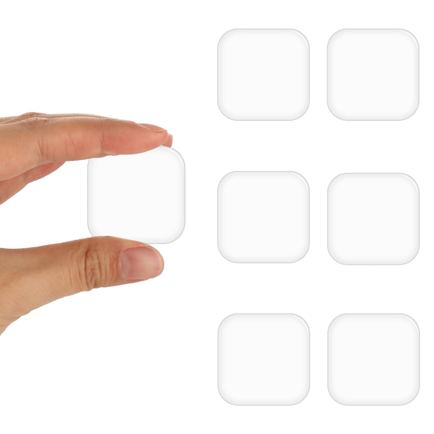 TIESOME 6 Pcs Door Stopper Wall Protector by Self Adhesive, Silicone Cushion Door Bumpers for Wall Handle buffers Wall Soft and Transparent Washable and Reusable Strong Shock Absorbent Home