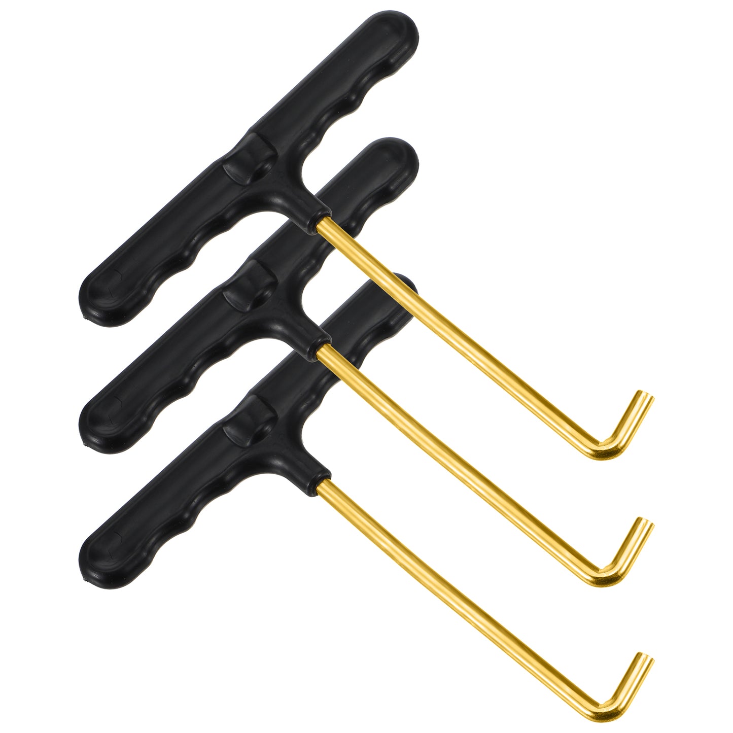 TIESOME 3 Pcs Trampoline Spring Pull Tool Kit, Trampoline T-Hook Puller Spring Pull T-Shape Hook with Plastic Handle Trampoline Accessories