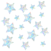 Molain 84PCS Star Window Clings, Anti-Collision Window Decals to Save Birds from Window Collisions, Non-Adhesive Prismatic Vinyl Window Clings, Star Style Rainbow Stickers