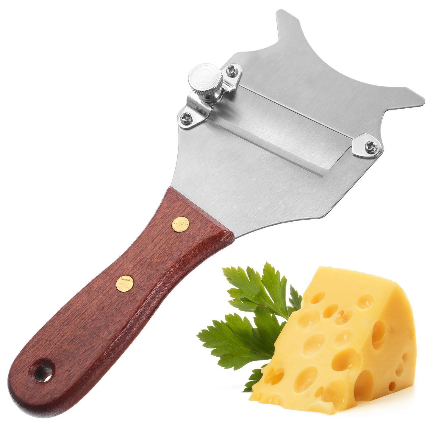 Yuanchu Truffle Shaver, Multifunction Truffles Grater with Wooden Handle Hanging Hole Truffle Slicer Stainless Steel Cheese Shaver Chocolate Shaver Garlic Slicer Vegetable Slicer