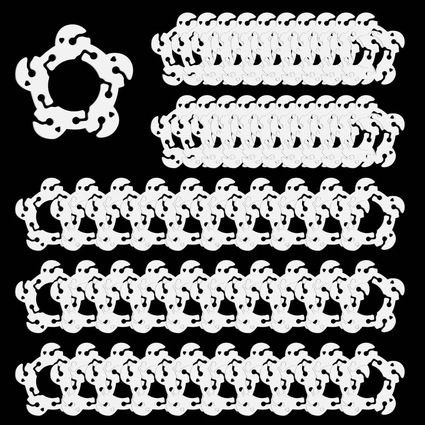 Molain 50 PCS Balloon Clips, Balloon Connectors Clip Holders for Decorating Balloon Arch, Balloon Column Stand and Balloon Flowers Birthday Wedding Baby Shower Party Decorations(6.5x6cm)