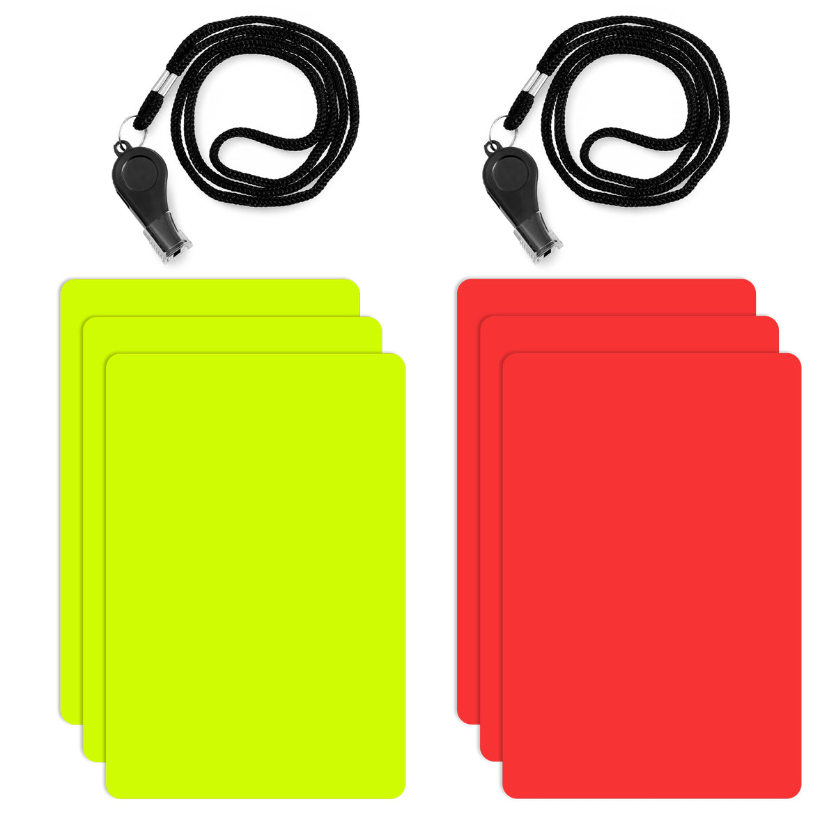 HJZHII Soccer Referee Kit, 6Pcs Soccer Referee Card with 2Pcs Loud Whistle