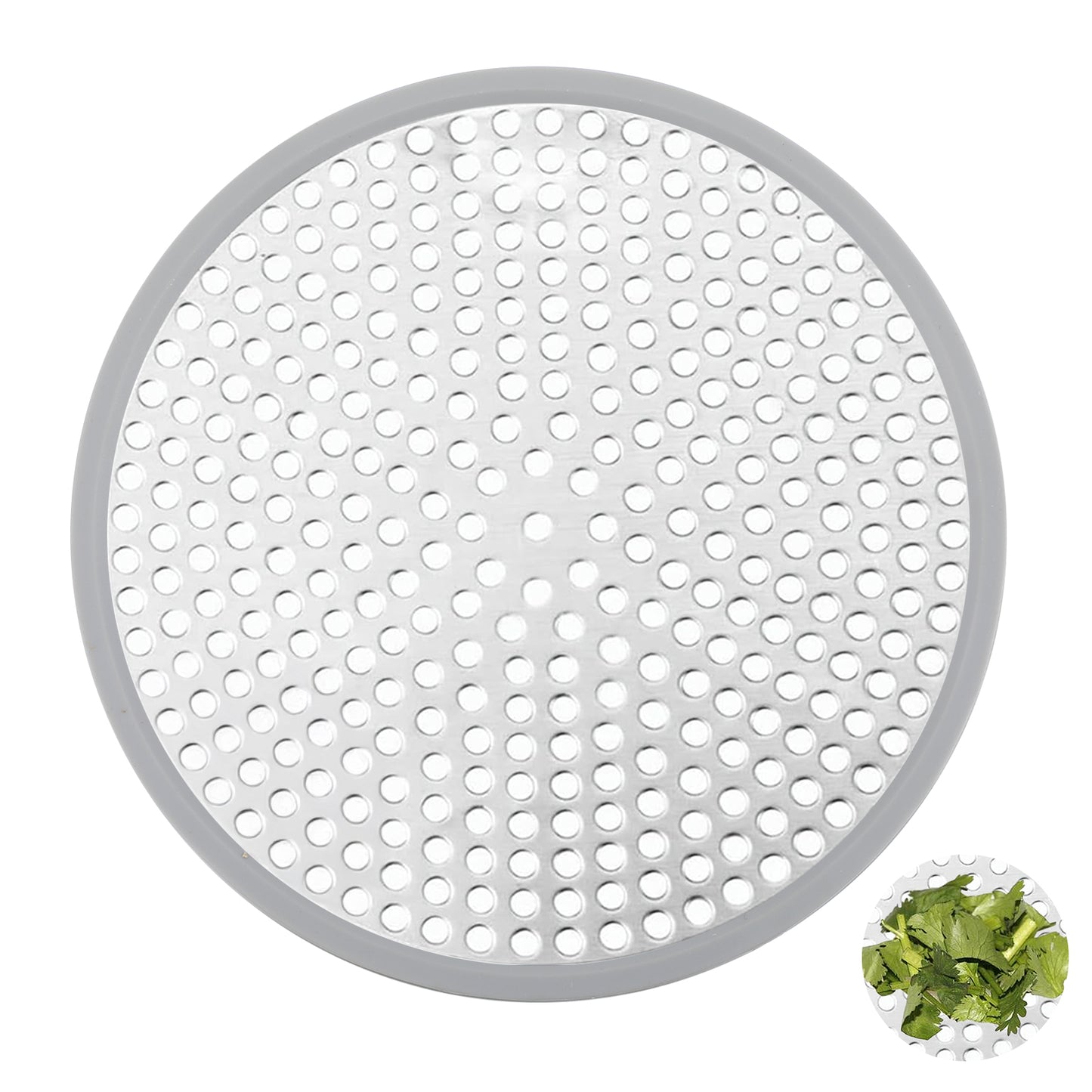 TIESOME 1 Pcs Plug Hole Hair Catcher, Stainless Steel Shower Drain Hair Trap, Reusable Sink Strainer for Shower Bathroom Kitchen Floor, Robust Plug Cover Prevents Clogs, Easy Clean