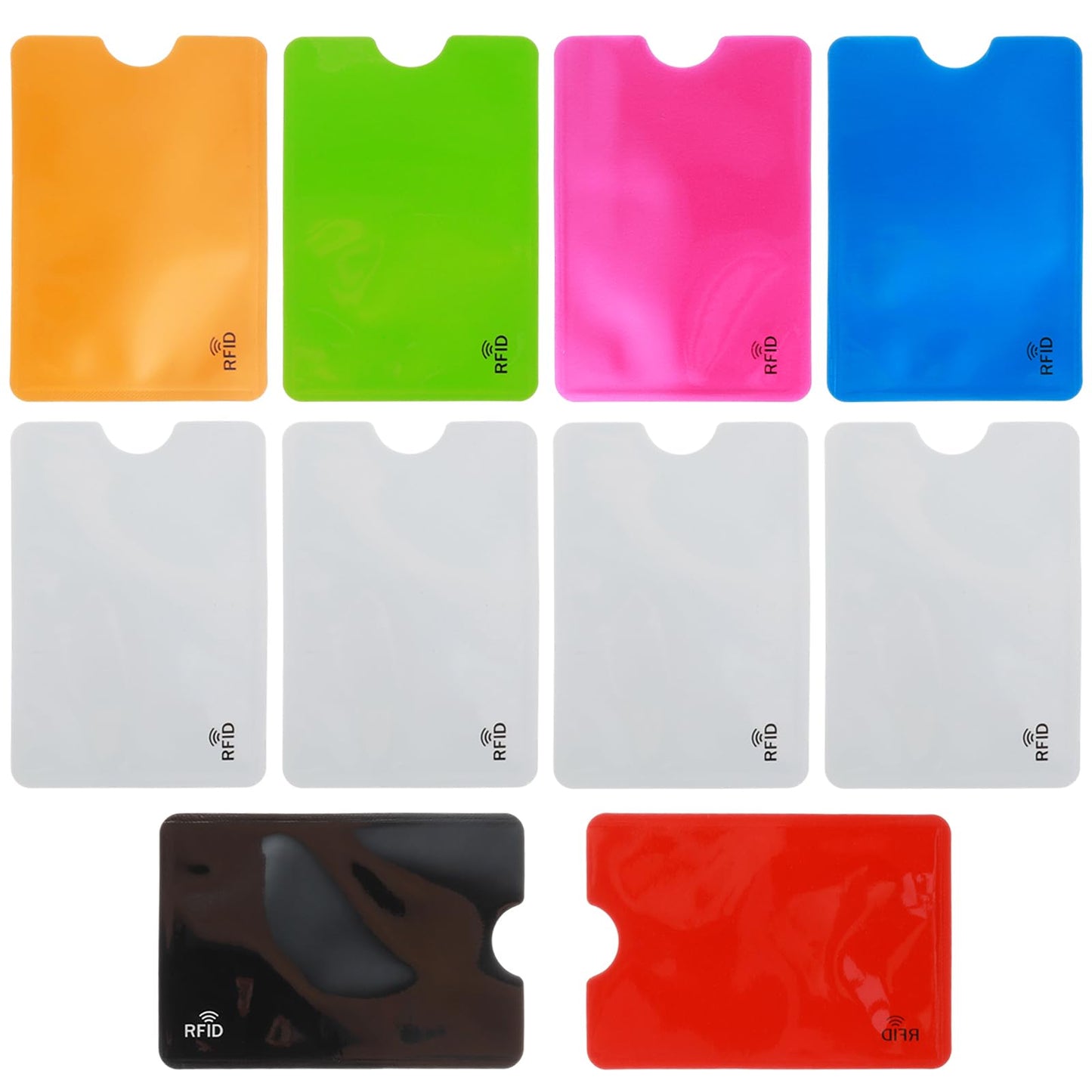 simarro Blocking Card Sleeves, 10Pcs RFID Blocking Card Holder Credit Card Protectors Secure Card Sleeves RFID Identity Card Protector for Women Men