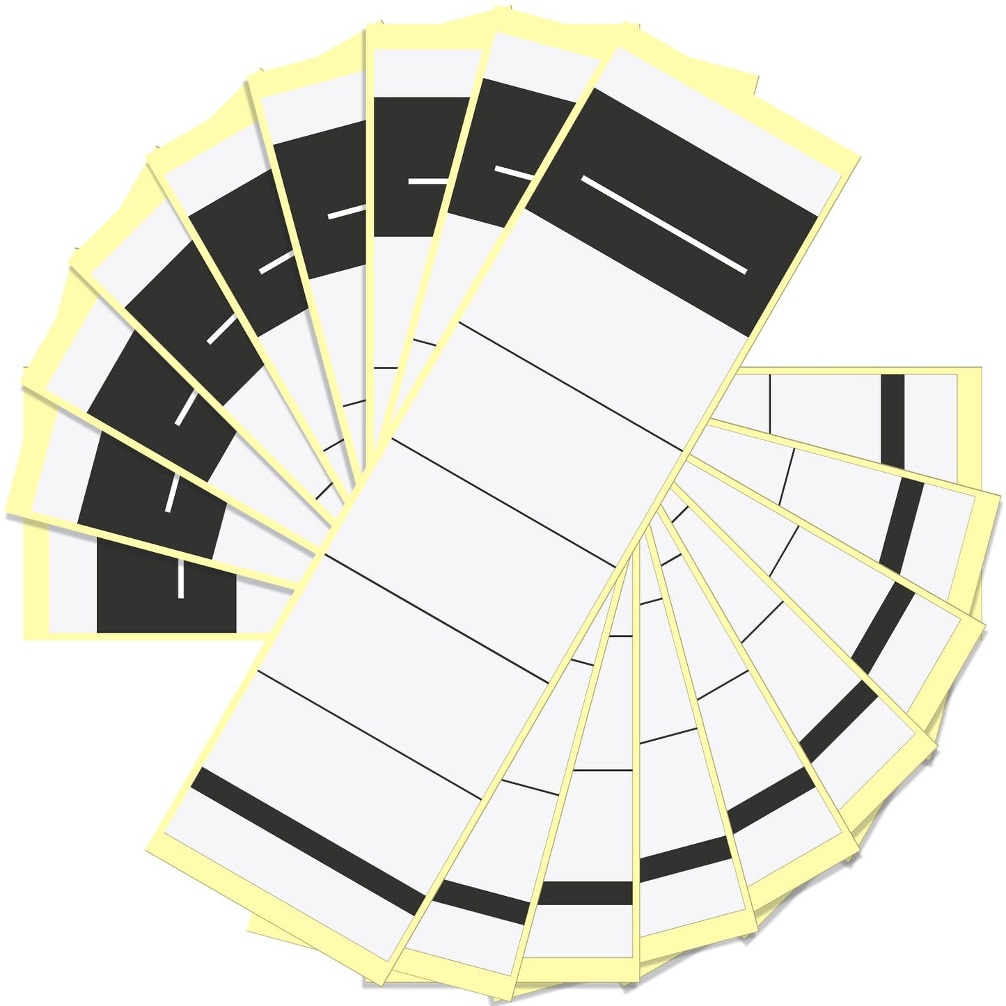 Yuanchu Pack of 50 Folder Labels, 5.4 x 19 cm, Self-Adhesive Wide Folder Spine Stickers Made of A4, White Folder Spine Label for Wide Folders (5.4 x 19 cm)