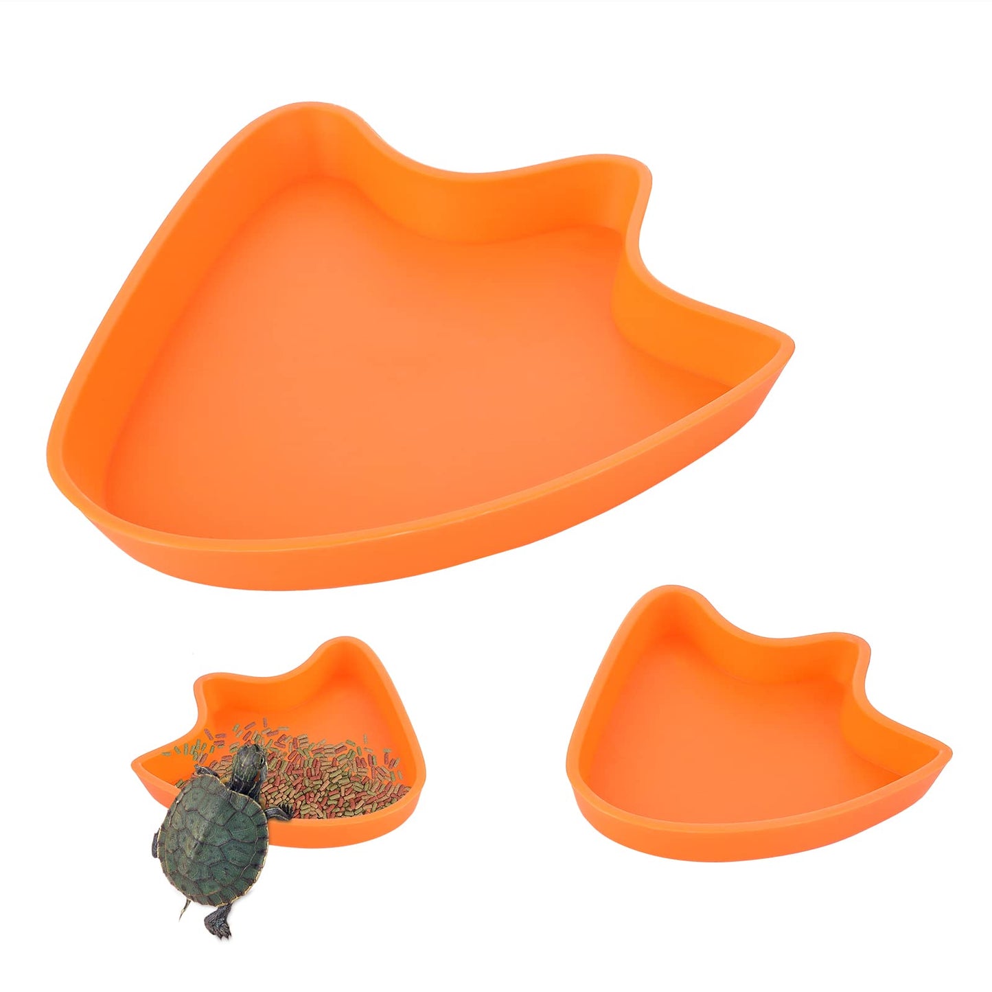 cobee Reptile Food Water Bowl?2 Pieces Reptile Turtle Food Bowl
