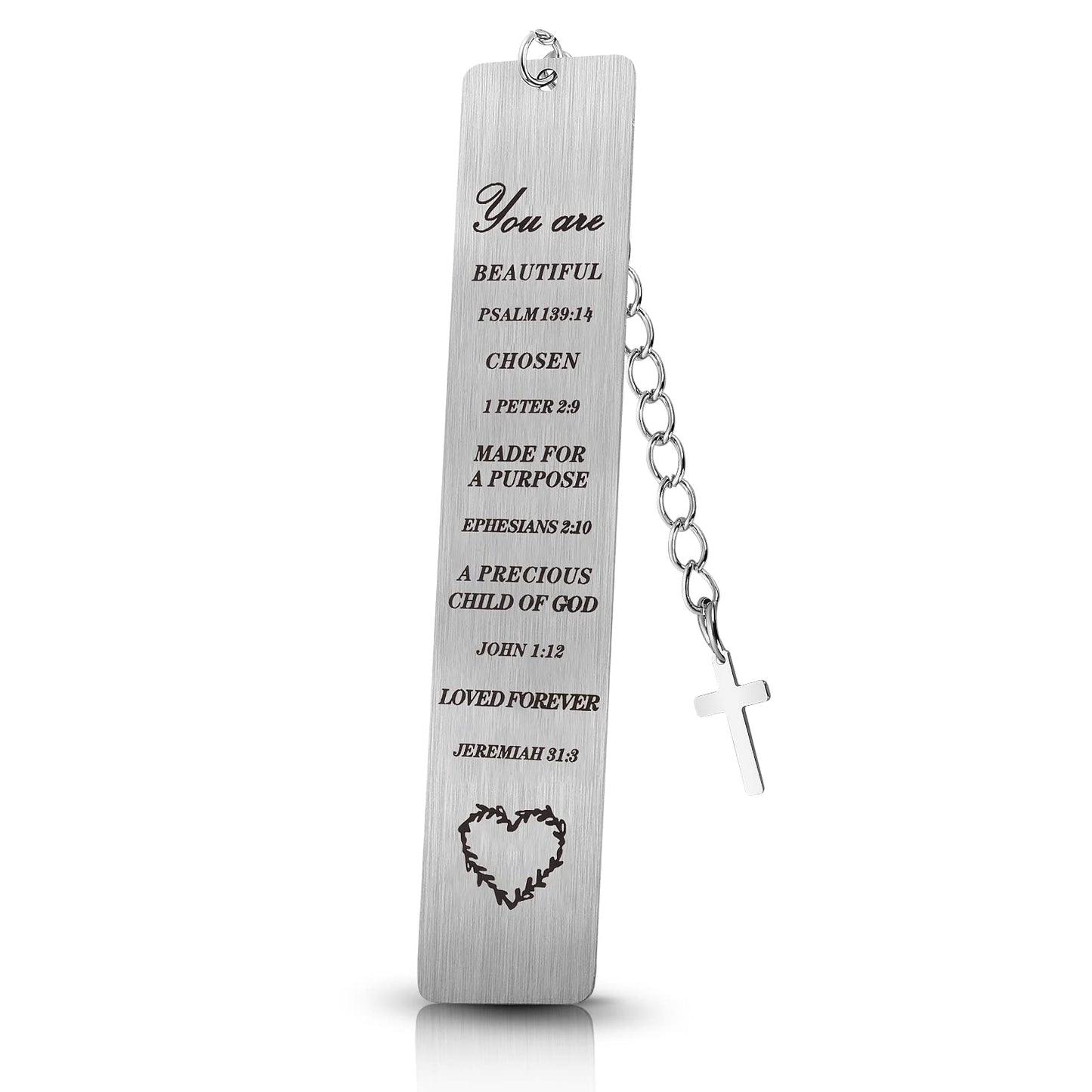 Christian Bookmark Inspirational Bible Verse Bookmark for Girl Book Lovers for Friend Sister Baptism Religious Church Gifts