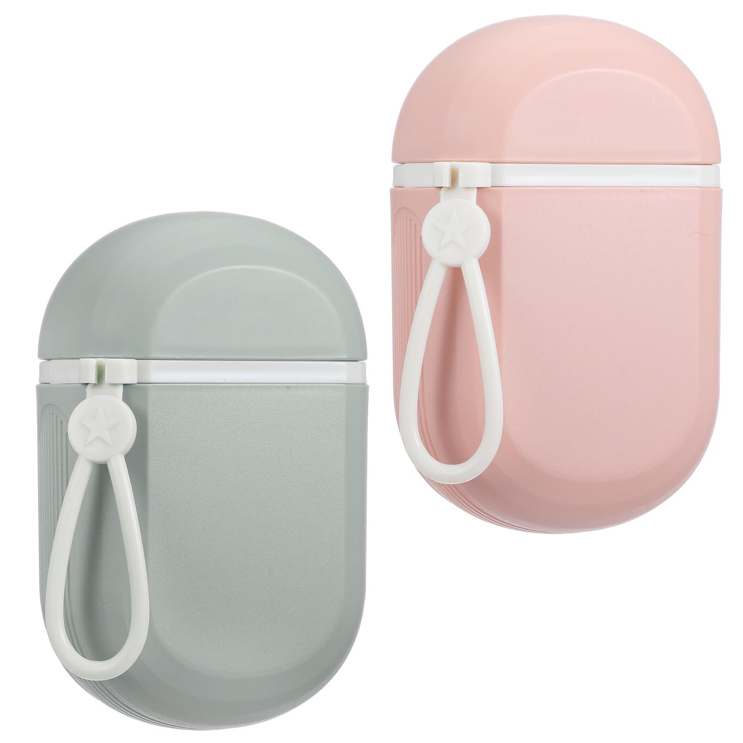 XLIUAX Pack of 2 Travel Soap Box, Travel Soap Box with Drip Rack, Small Handso Soap Box, Waterproof Soap Dish with Lid, Portable Soap Container for Solid Soap for Bathroom, Travel, Camping