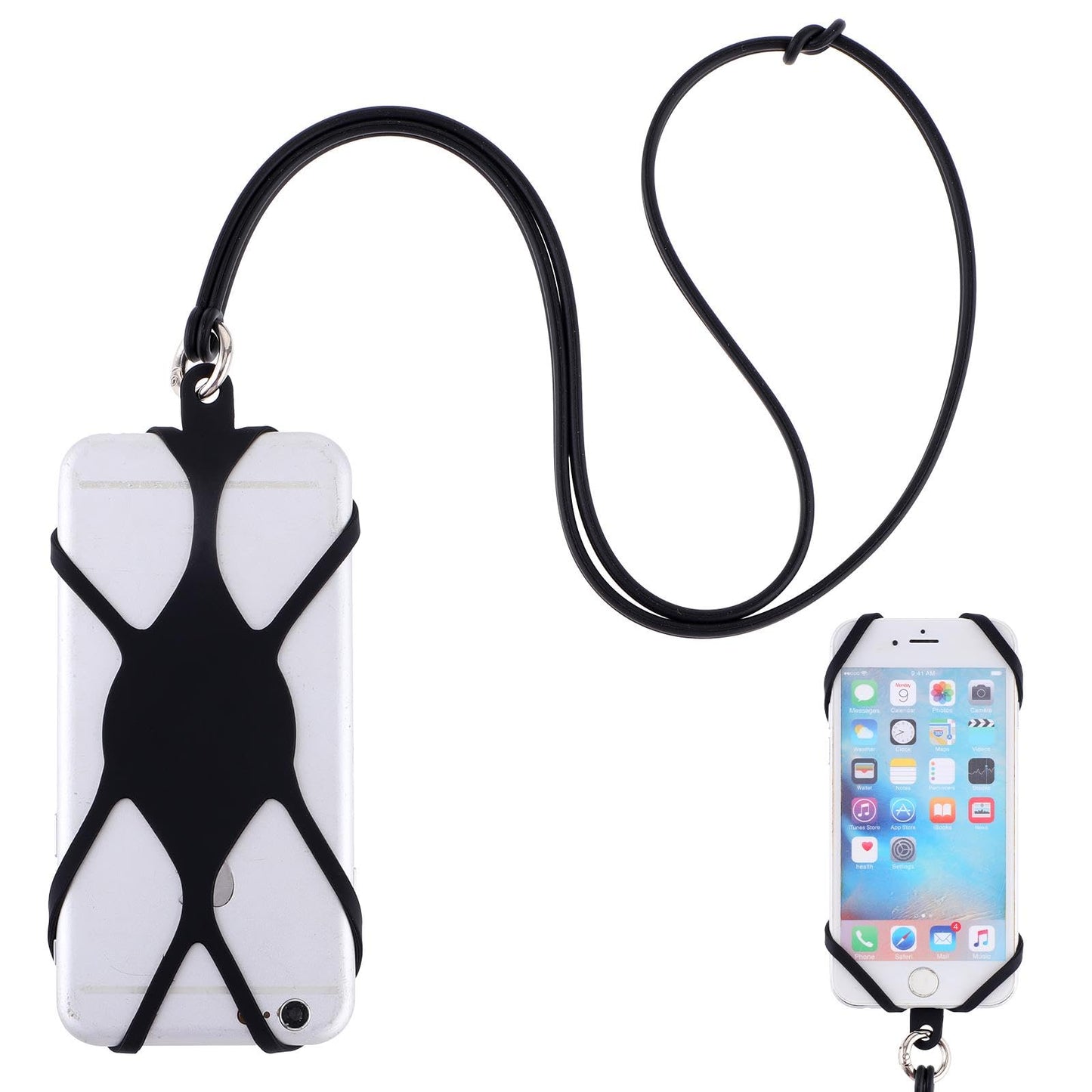 simarro Universal Cell Phone Lanyard, Silicone Cell Phone Neck Strap Lanyard Crossbody Phone lanyard anti-fall Phone Protective Case Compatible with Most Phone