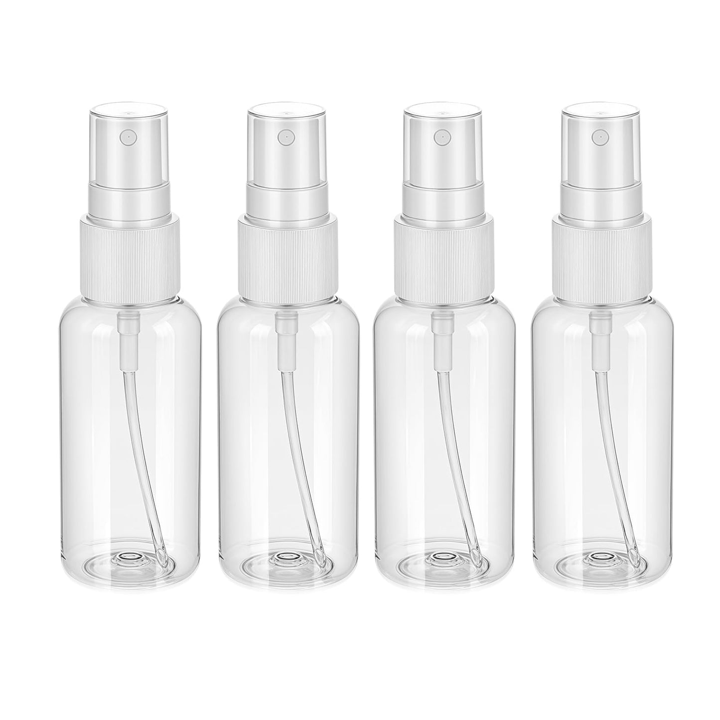 Giantree 4 Pack Spray Bottle, 30ml/1 oz Clear Plastic Travel Spray Bottle Empty Fine Mist Spray Bottles, Portable Refillable Mini Spray Bottle for Face, Toner, Liquids, Perfume(30ml)