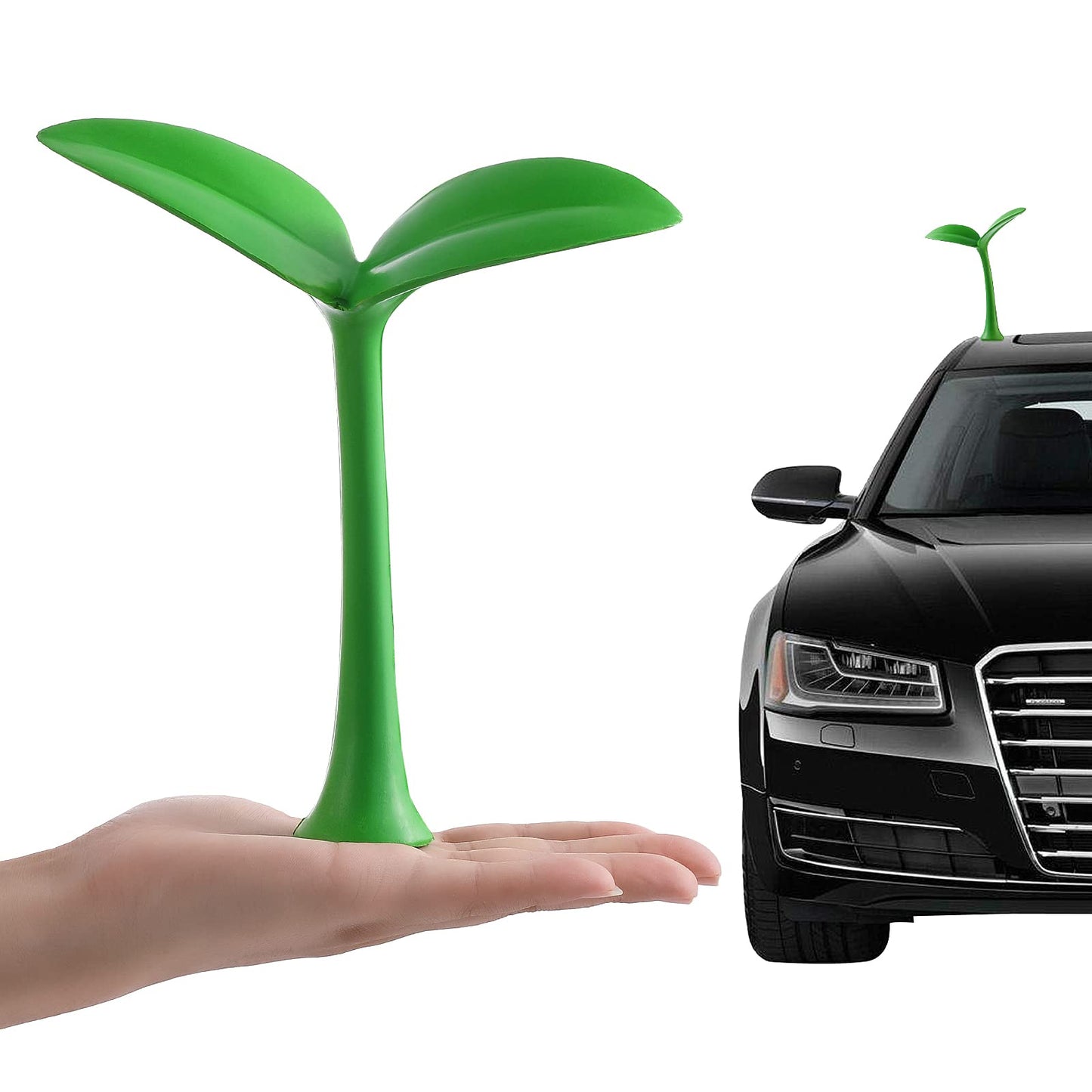 cobee 3D Car Roof Decoration, 3D Car Roof Sticker Antenna Roof Top Stickers Bean Sprouts 3D Car Roof Sticker Decal 3D Sapling Car Roof Ornaments Decoration Car Exterior Stickers for Most Cars
