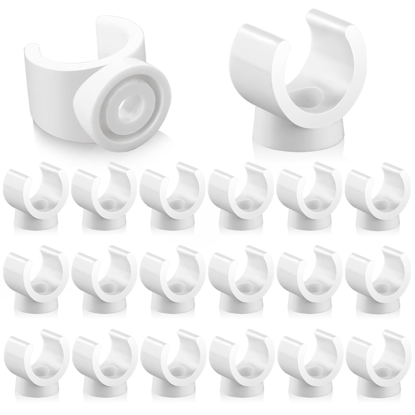 Giantree 1/2 Inch PEX Pipes Clips, 20 Pack 16 mm PEX Clips Pipe Hanger Clamps Pipe Support Holder U-Hook Hanger Clips, Clamps Suitable for Water Pipe Bracket Socket Plastic Pipe (20)