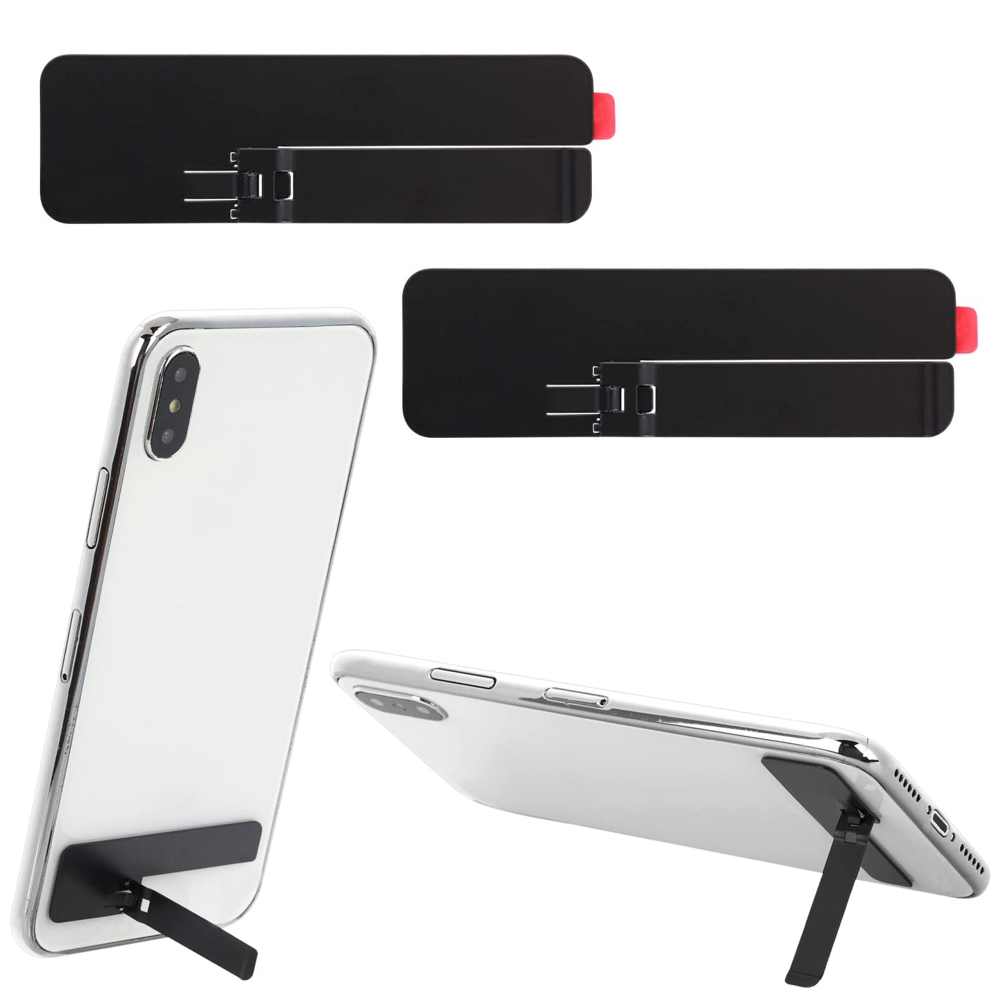 TIESOME Ultra-Thin Invisible Phone Kickstand, 2 Pack Adjustable Vertical Horizontal Placement Phone Stand Phone case Metal Kick Stand Compatible with most phones