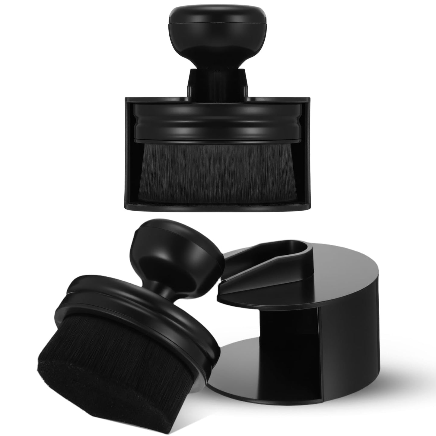 Yuanchu Pack of 2 Tyre Shine Applicator Brush, Premium Detailing Brush, Tyre Dressing Applicator, Tyre Brush with Stand for Car Tyres, Air Vents, Dashboard Trims, Seats