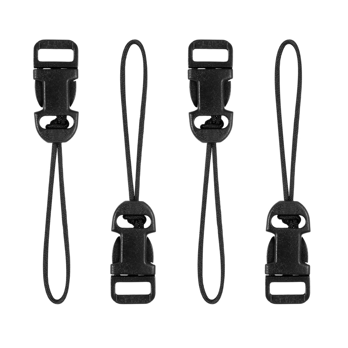 Yuanchu 4 x Quick Release Camera Straps, Black QD Loops Connector Adapter Easy Release Camera Strap for DSLR SLR Point-and Shoot Small Mirrorless Cameras Strap Eyelet Sling, Black, 8cm/3.14in