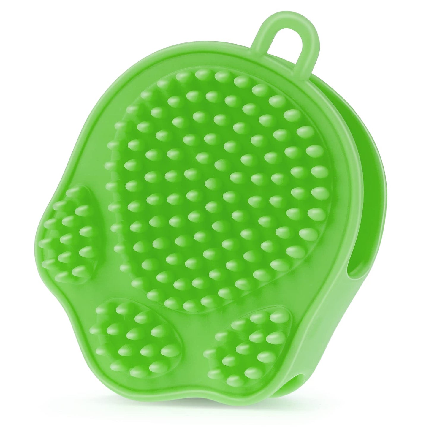 Cobee Dog Cat Bath Brush, Rubber Pet Grooming Brush 2 in 1 Puppy Massage Brush Soft Hair Fur Grooming Cleaning Brush for Long Short Hair Pet(Green)