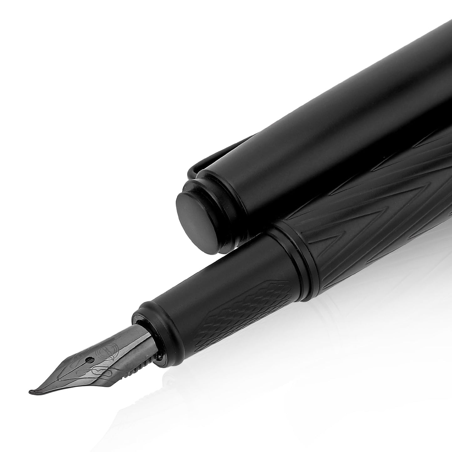 cobee Luxury Fountain Pen, Bent Nib Calligraphy Fountain Pen Fine to Broad Size Writing Pen Metal Fountain Pen Fude Pen Smooth Writing For Men Women Calligraphy Drawing Handwriting (0.7mm)