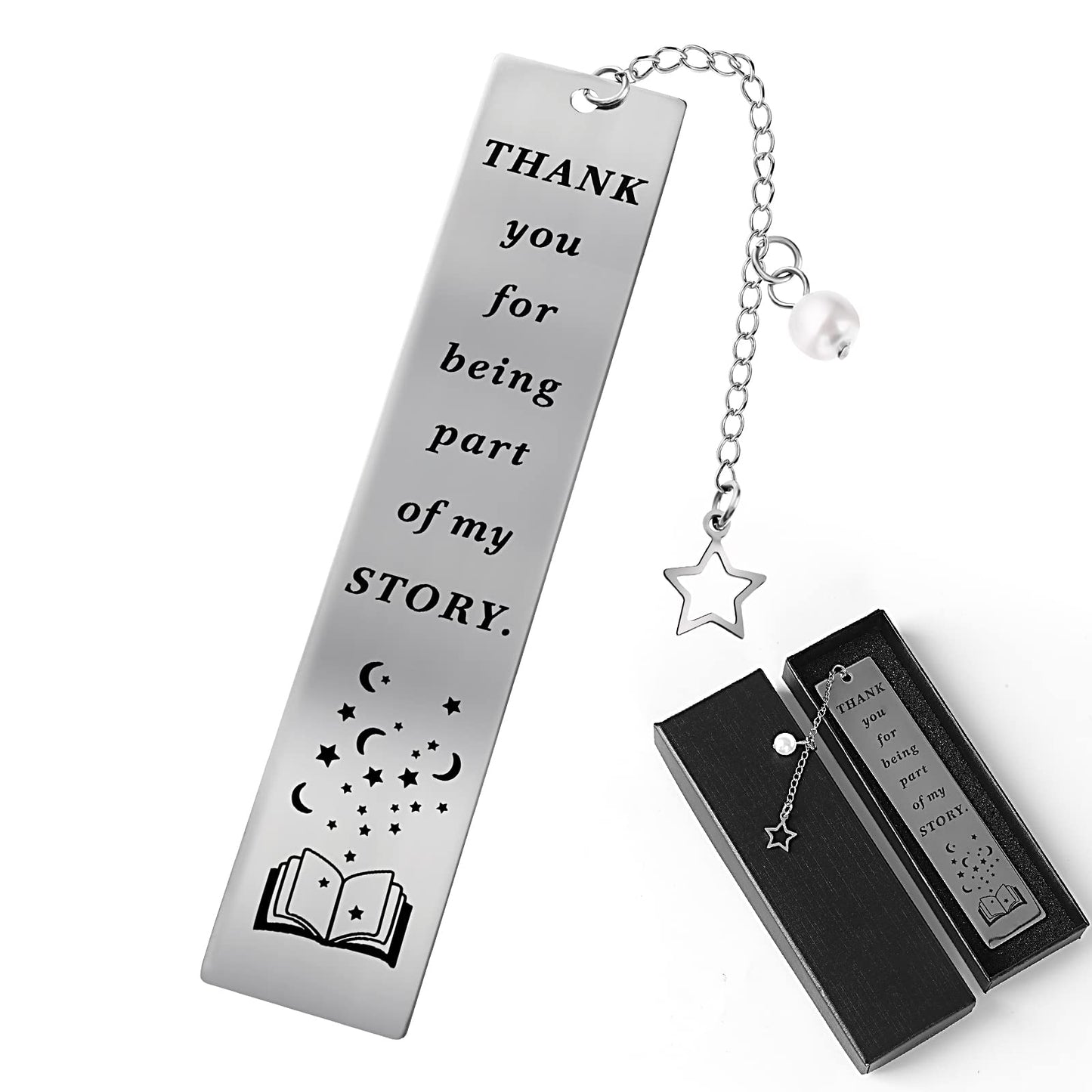 TIESOME Metal Thank You Bookmark Gifts for Women Teacher, Thank You Gifts for Women Men Dad Mum Teacher Colleague Gifts Christmas Birthday Gifts