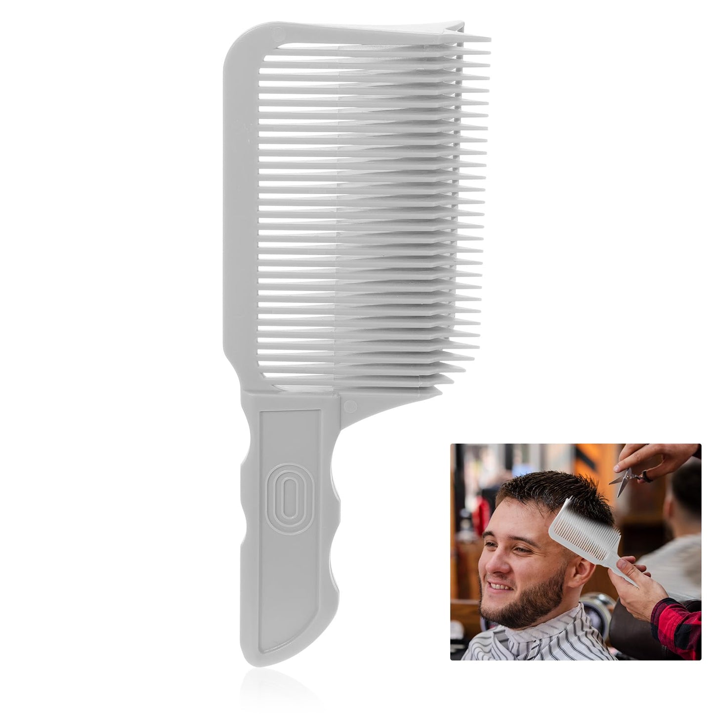 Molain Fade Combs, Professional Hair Cutting Comb, Heat Resistant Clipper Comb Curved Positioning Flat Top Comb Blending Flat Top Comb for Men Home Salon Hairdresser Styling Tools