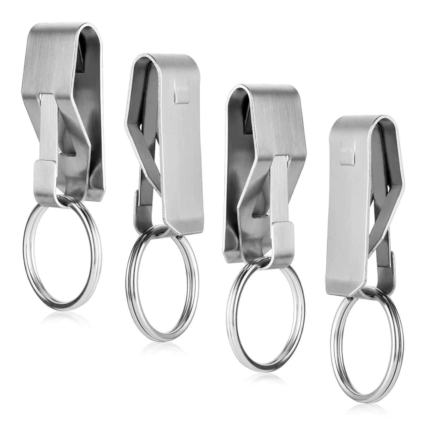 TIESOME 4pcs Belt Key Clip Key Chain, Belt Security Metal Key Holder for Car Keys Key Chain and Men Home Office Supplies