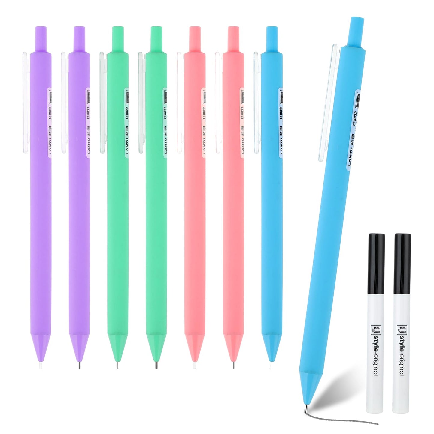 Bewudy 8PCS Pastel Mechanical Pencil with 40PCS HB Refill, Cute Mechanical Pencils 0.7 mm Aesthetic Pencils for Kids Student Writing, Drawing, Sketching School Office Supplies Gift