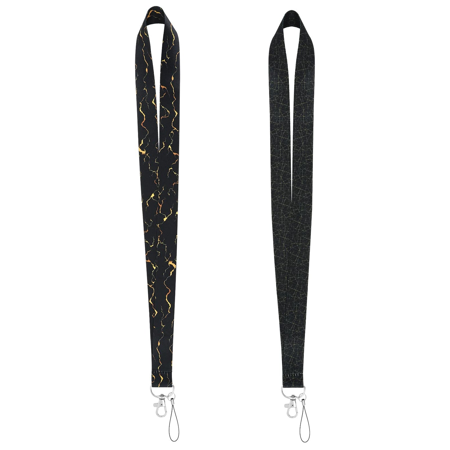 cobee ID Lanyards Strap Badge Lanyards Key Lanyard Cute Pattern Lanyard for Phone, Bag, ID Card Holder Keychain Lanyard for Women, Men, Kids(2 Pcs, Marble Lanyard)