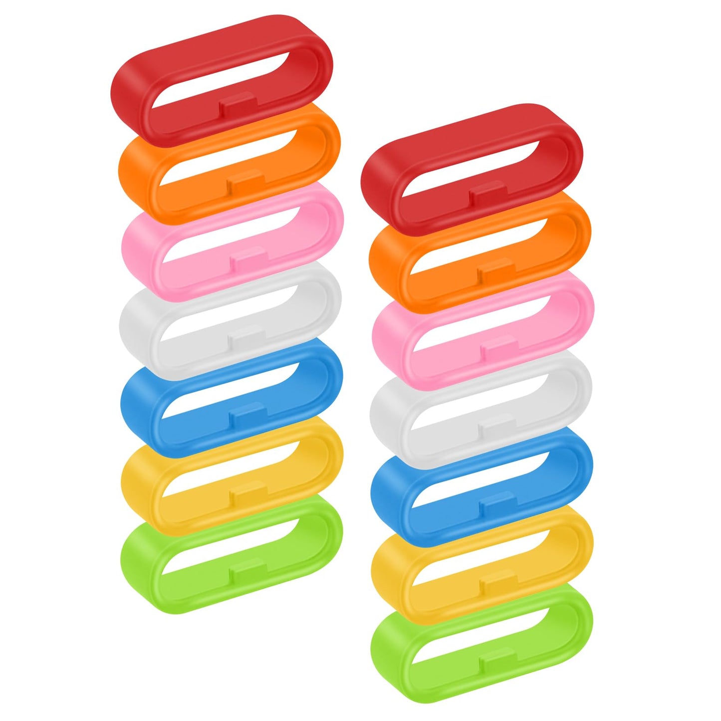 Amabro Watch Band Holder, Silicone Replacement Watch Band Loop Watch Strap Keeper Watch Band Retainer Loop Fastener Rings for Smart Sport Watch(7 Colors, 4pcs 20mm)