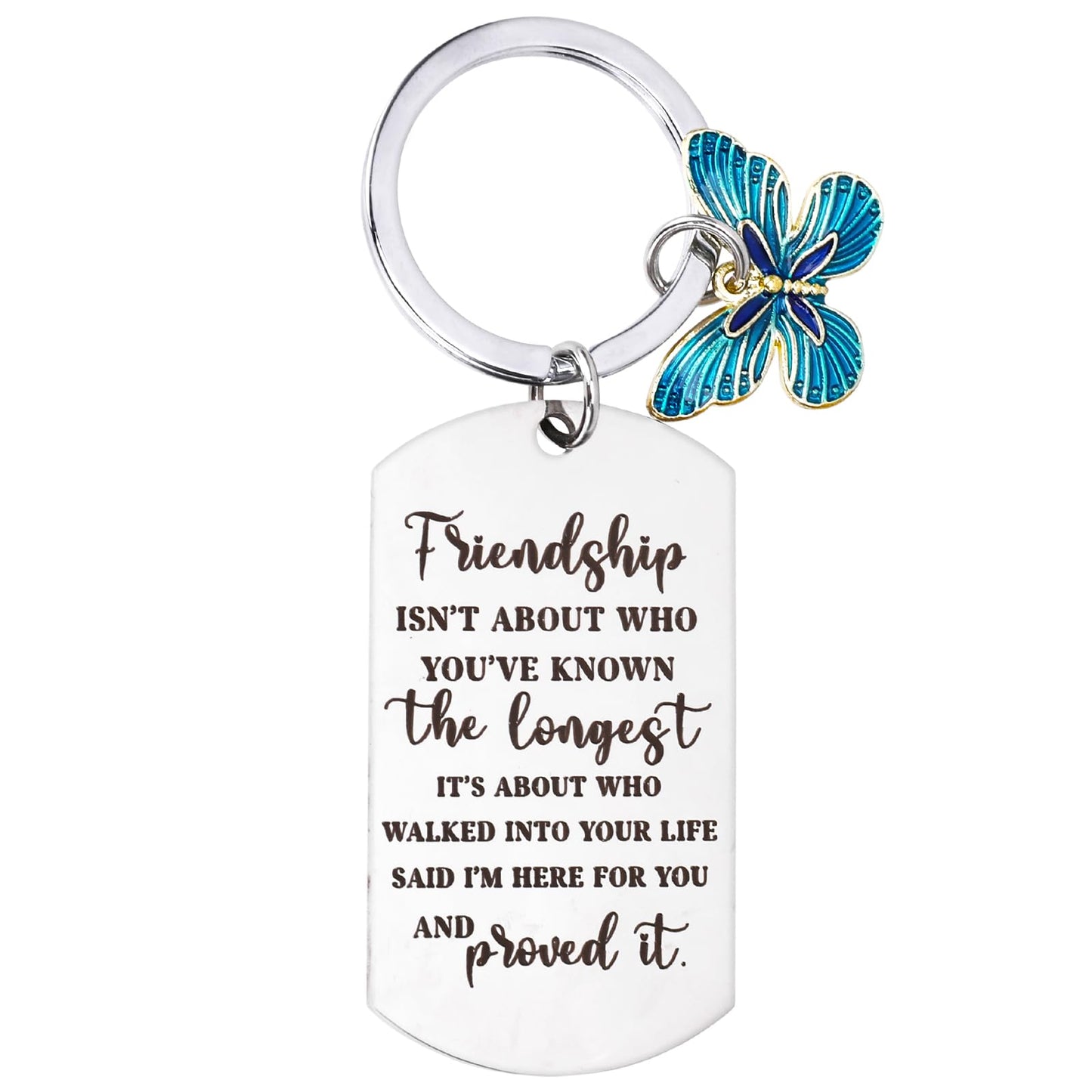 cobee Cute Friendship Gift Keychain for Women, Best Friend Keyring Funny Inspirational Key Chain Motivational Keychain for Female Friend Birthday Christmas Gifts