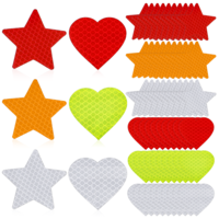 TIESOME 60 Pcs Reflective Stickers, Heart & Star Reflective Tape Dots, Waterproof Warning Reflector Stickers for Vehicle, Bicycle, Motorcycle, Clothing, Night Visibility Safety