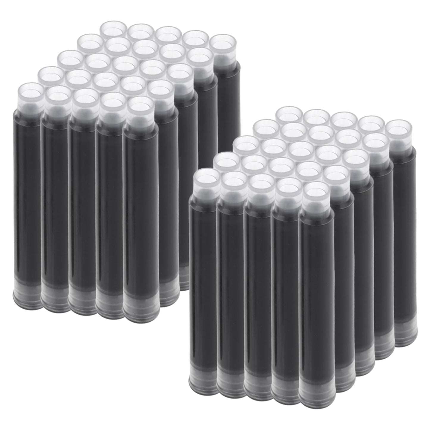 cobee 50 Pieces Fountain Pen Balck Ink Cartridge, Fountain Pen Ink Refills for Calligraphy Pen 3.4 mm Bore Diameter(3.4mm)