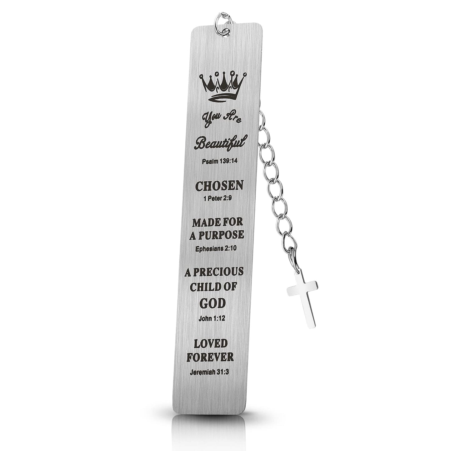 Christian Bookmark Inspirational Bible Verse Bookmark Boys Christian Bookmark for Friend Sister Baptism Religious Gifts Men Birthday Christmas for Religious Gifts
