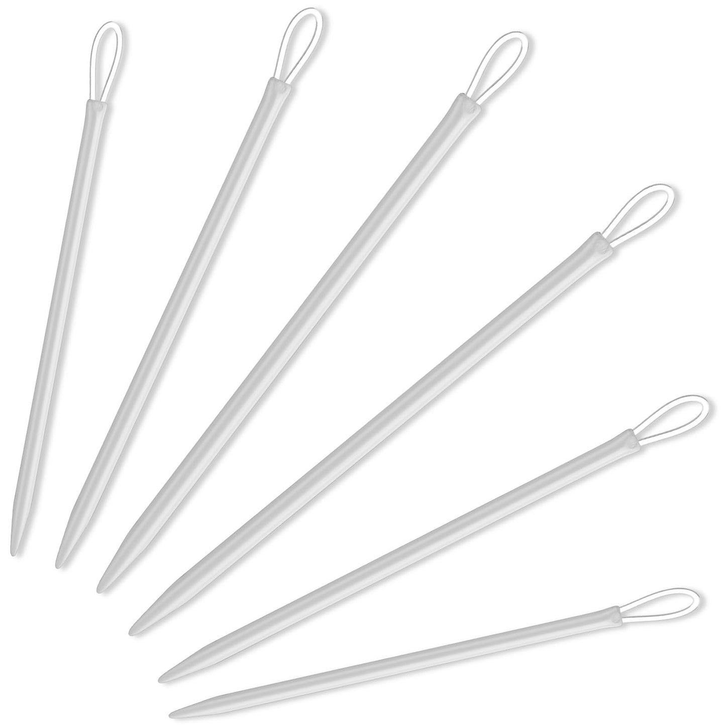 TIESOME 6 Pcs Yarn Needles Large Eye for Crochet, Metal Darning Needles with Stitch Markers for Knitting, Crocheting, Weaving (Gray, 9/7.9/7.3 cm)