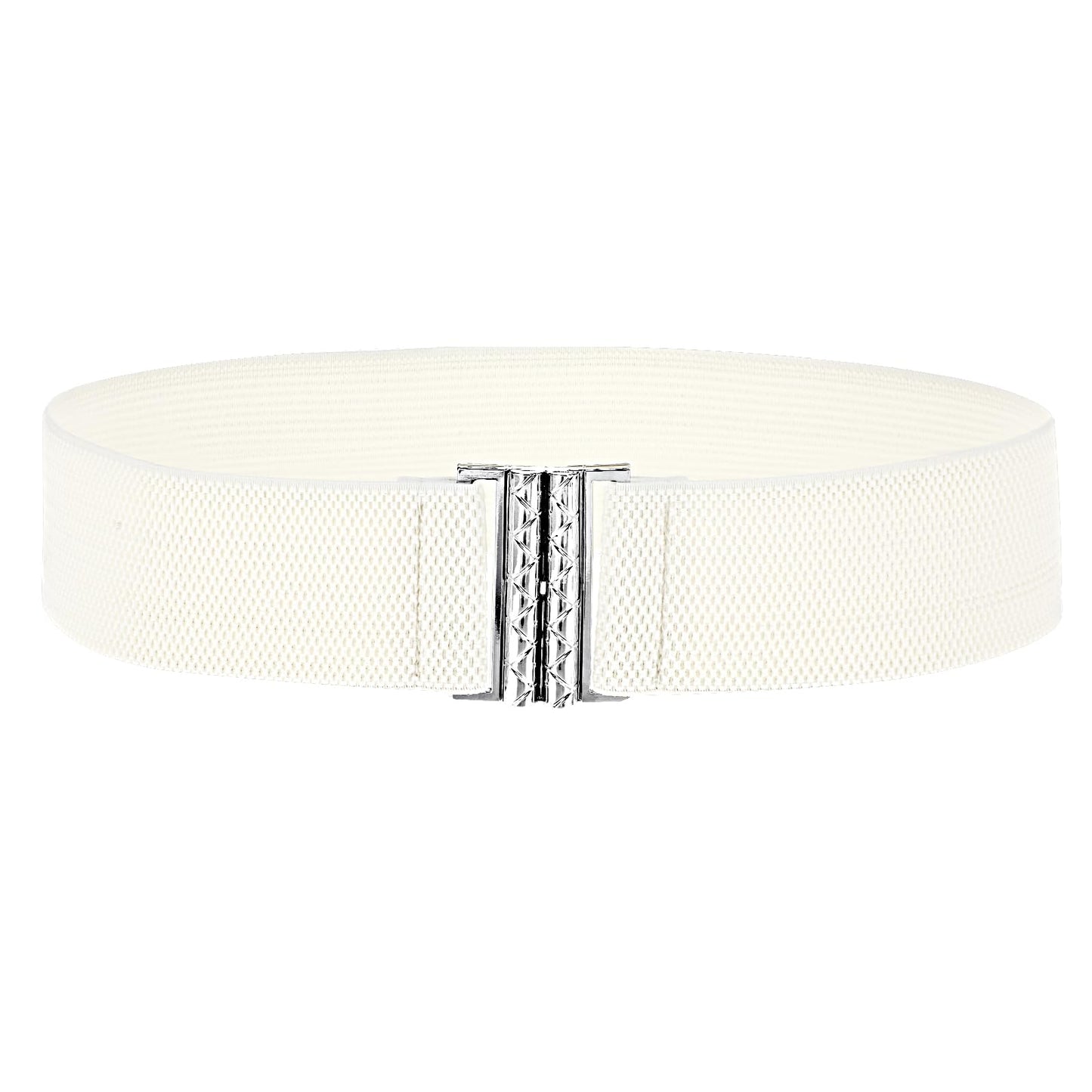 Giantree Invisible Women Elastic Belt, Adjustable No Show Stretch Belt with Flat Buckle for Jeans Pants Dresses (1, light white)