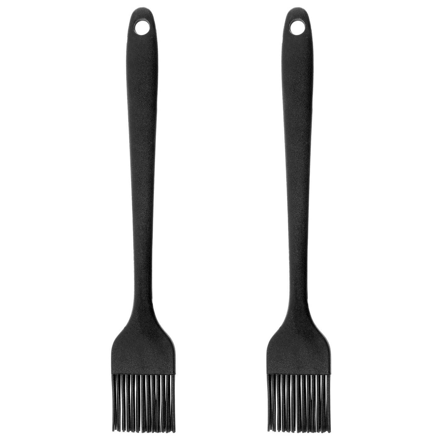 Molain 2PCS Silicone Basting Pastry Brush Grill Brush Pastry Cooking Brush Oil Baking Brushes Heat Resistant Kitchen Cooking Tools or BBQ Grill Baking Kitchen Cooking Dishwasher Safe 8 Inch Black